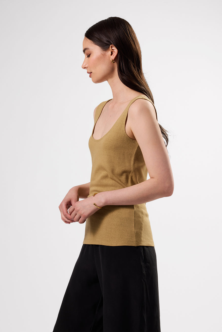 Clarisse Silk Knit Tank - Elm