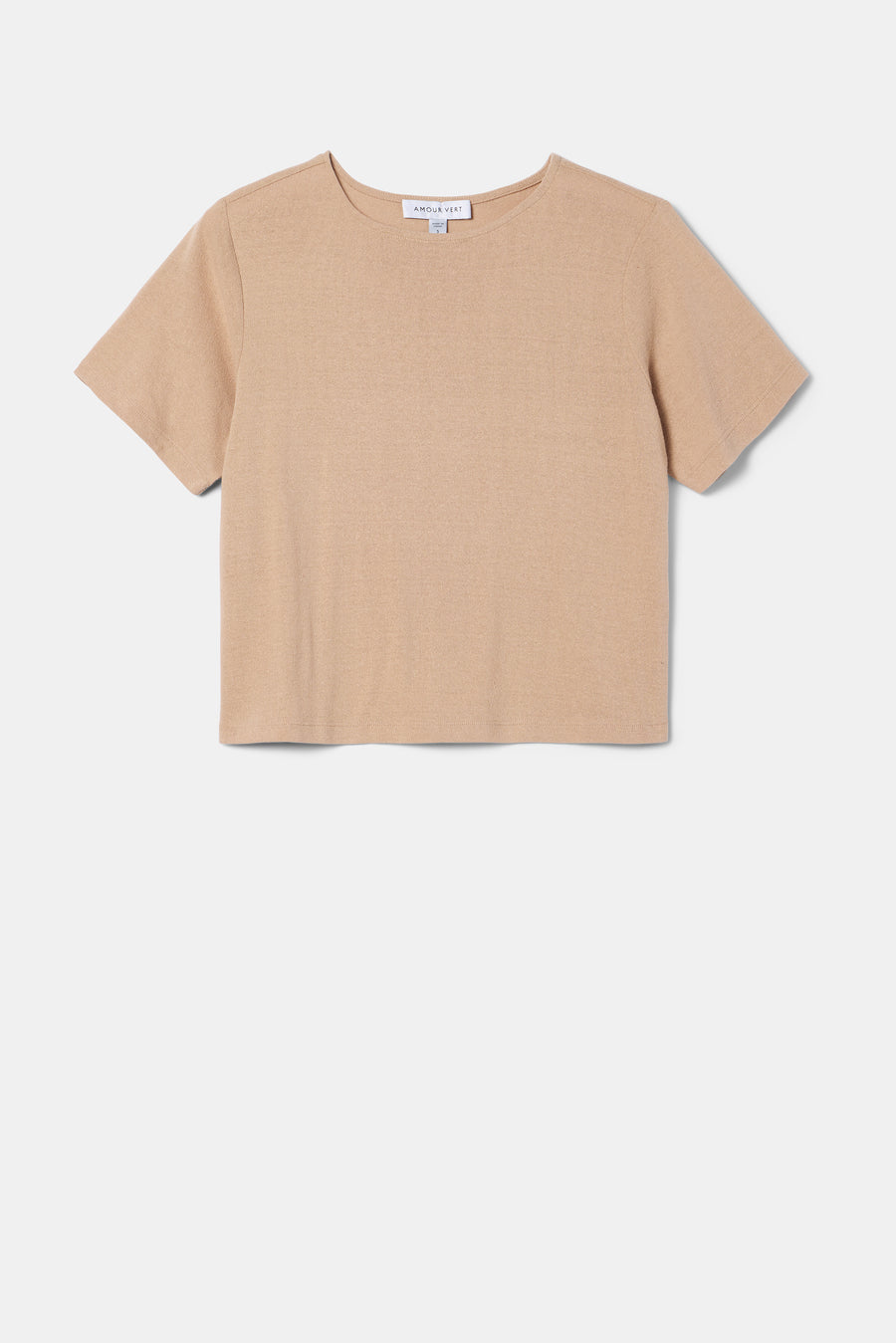 Yvette Silk Knit Tee - Sand