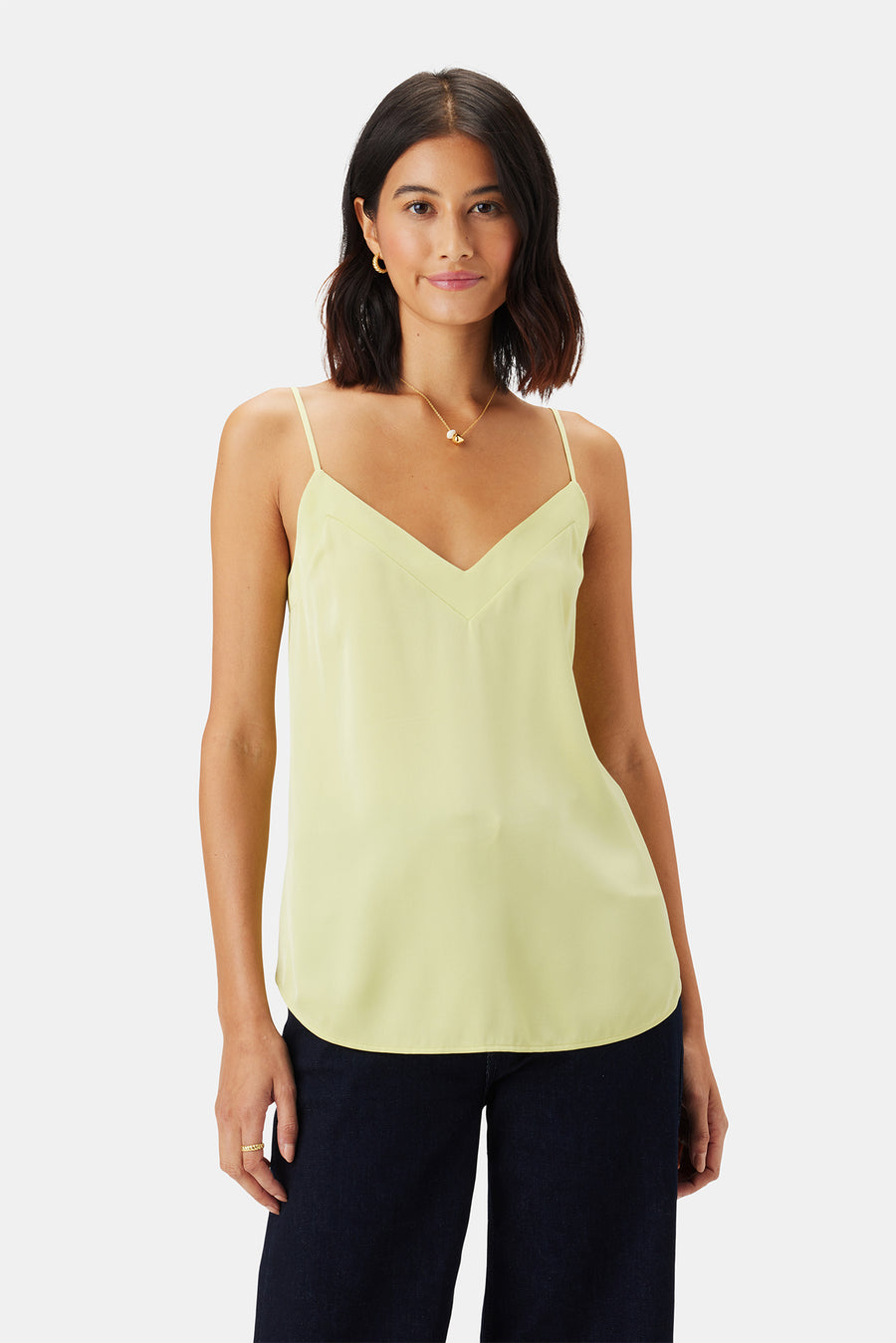 Barlow Stretch Silk Tank - Melon