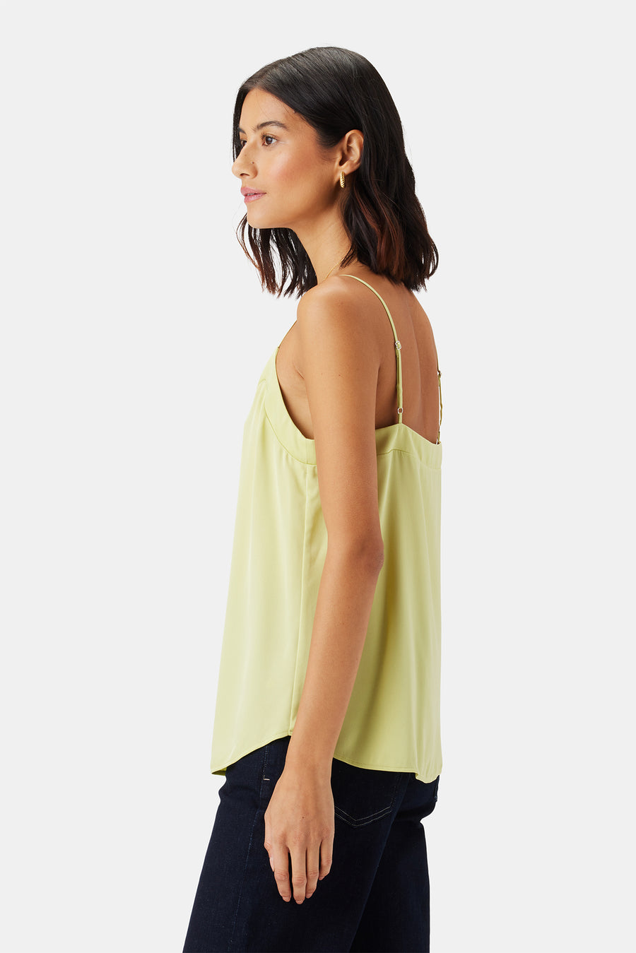 Barlow Stretch Silk Tank - Melon