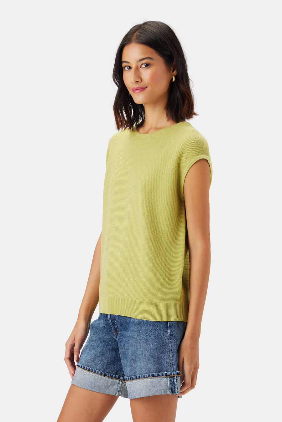 Beline Knit Top - Lime Green