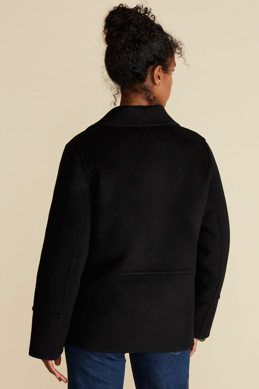 Marcel Wool Pea Coat - Black