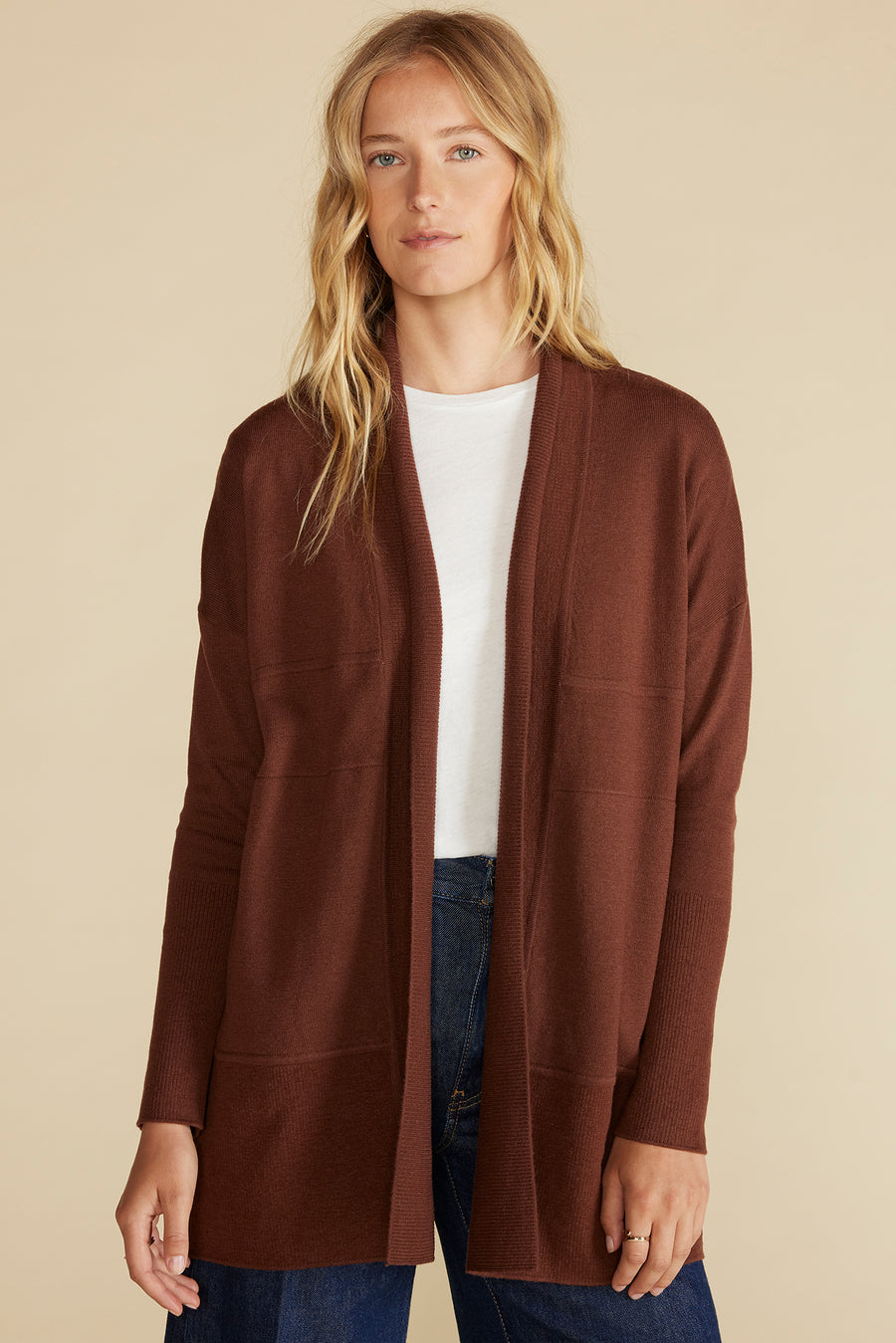 Bailey Wool Sweater Coat - Espresso Brown