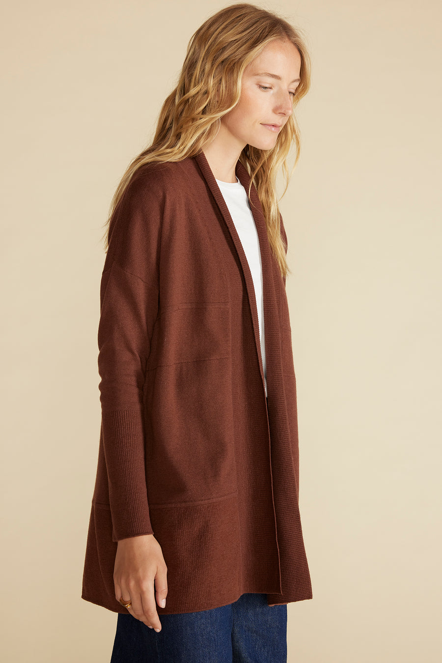 Bailey Wool Sweater Coat - Espresso Brown