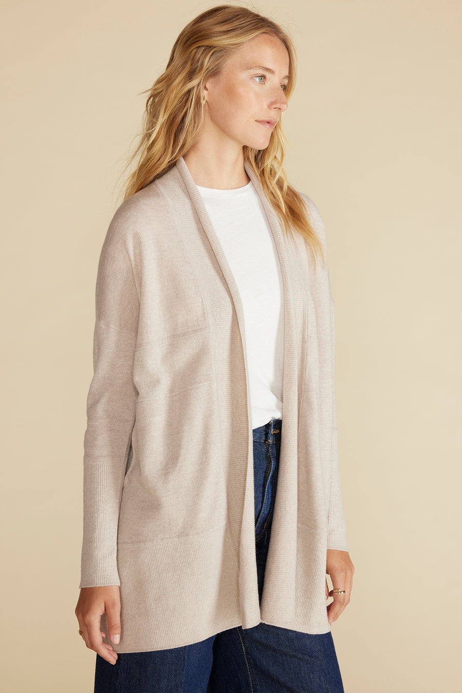 Bailey Wool Sweater Coat - Oatmeal Beige