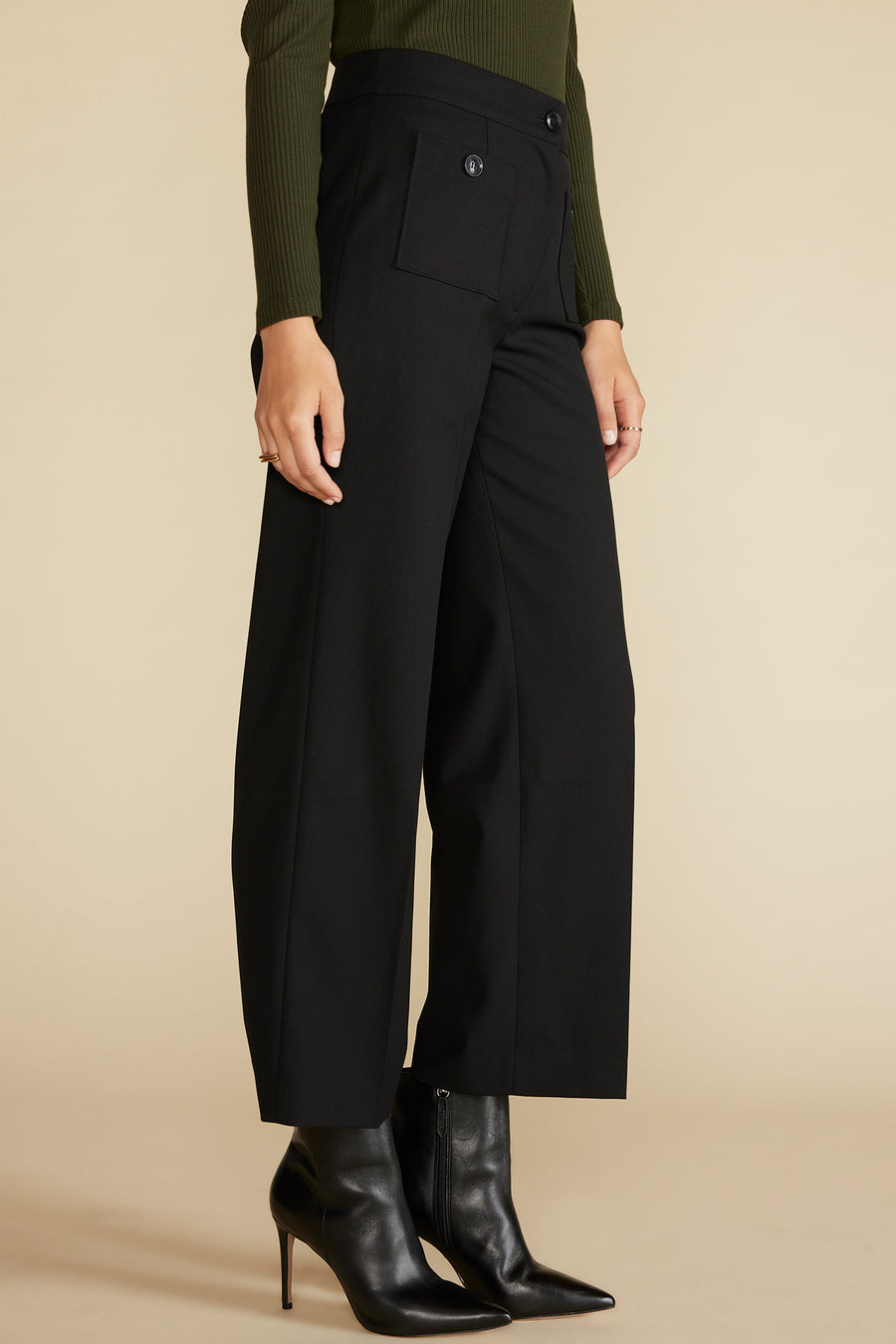 Alete Patch Pocket Pant - Black