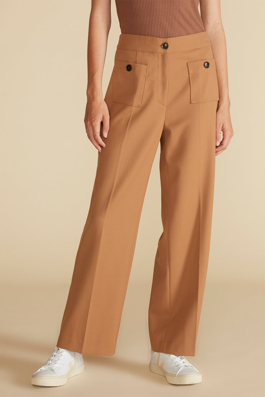 Alete Patch Pocket Pant - Camel