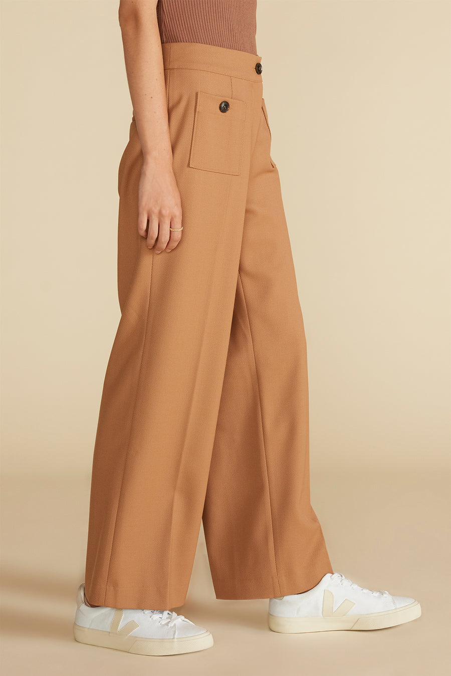 Alete Patch Pocket Pant - Camel