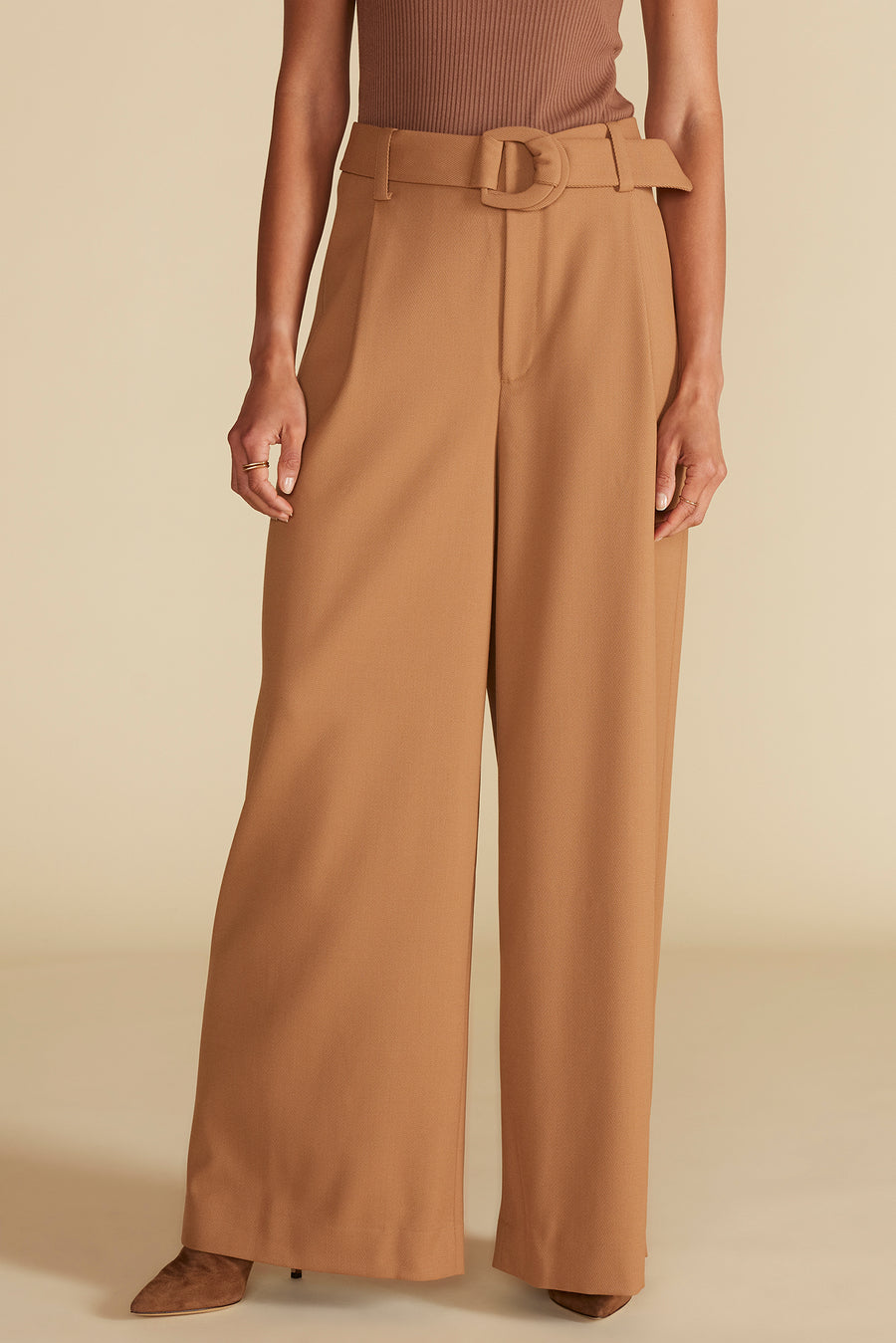 Victoire Wide Leg Pants - Camel