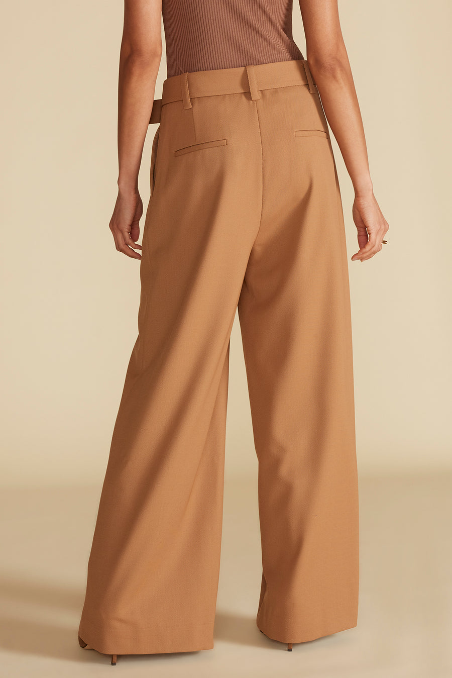 Victoire Wide Leg Pants - Camel