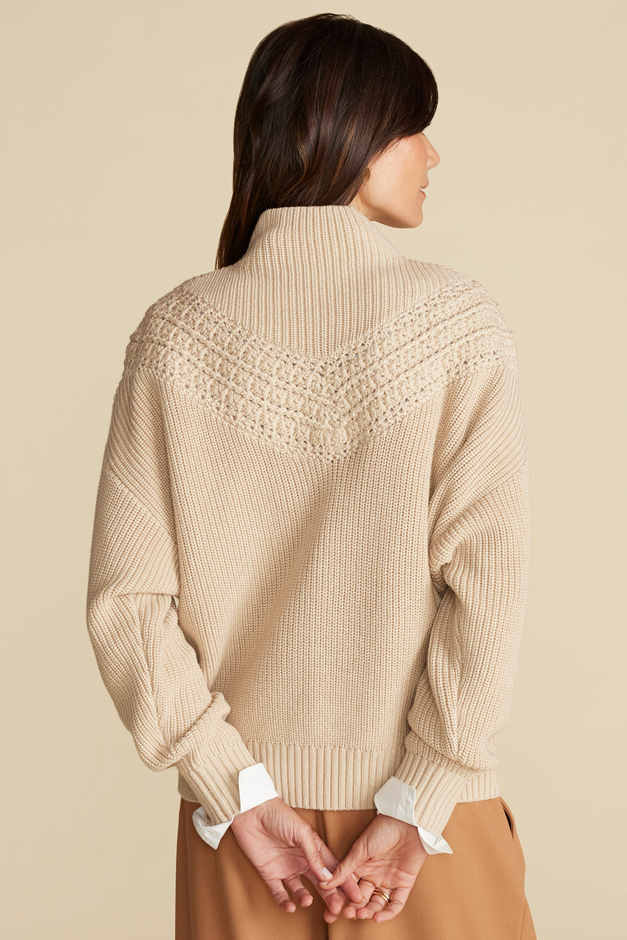 Monet Cotton Merino Sweater - Doe Beige