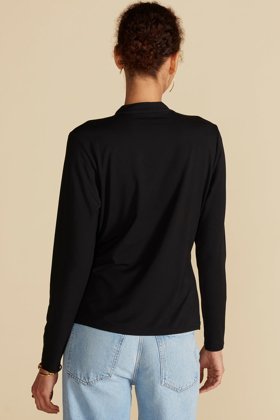 Calais Bamboo Knit Blouse - Black