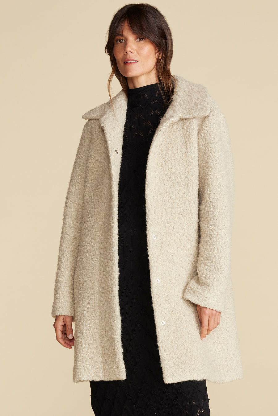 Noelle Sherpa Coat - Natural