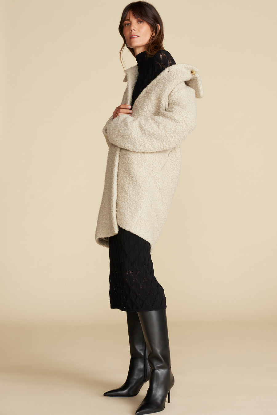 Noelle Sherpa Coat - Natural