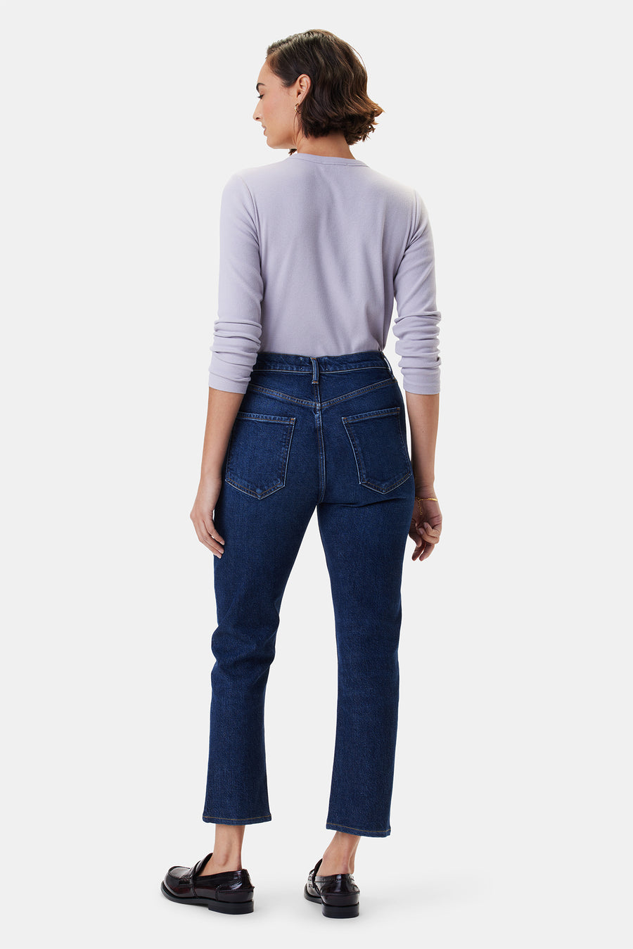 AGOLDE Riley High Rise Straight Crop Jean - Divided