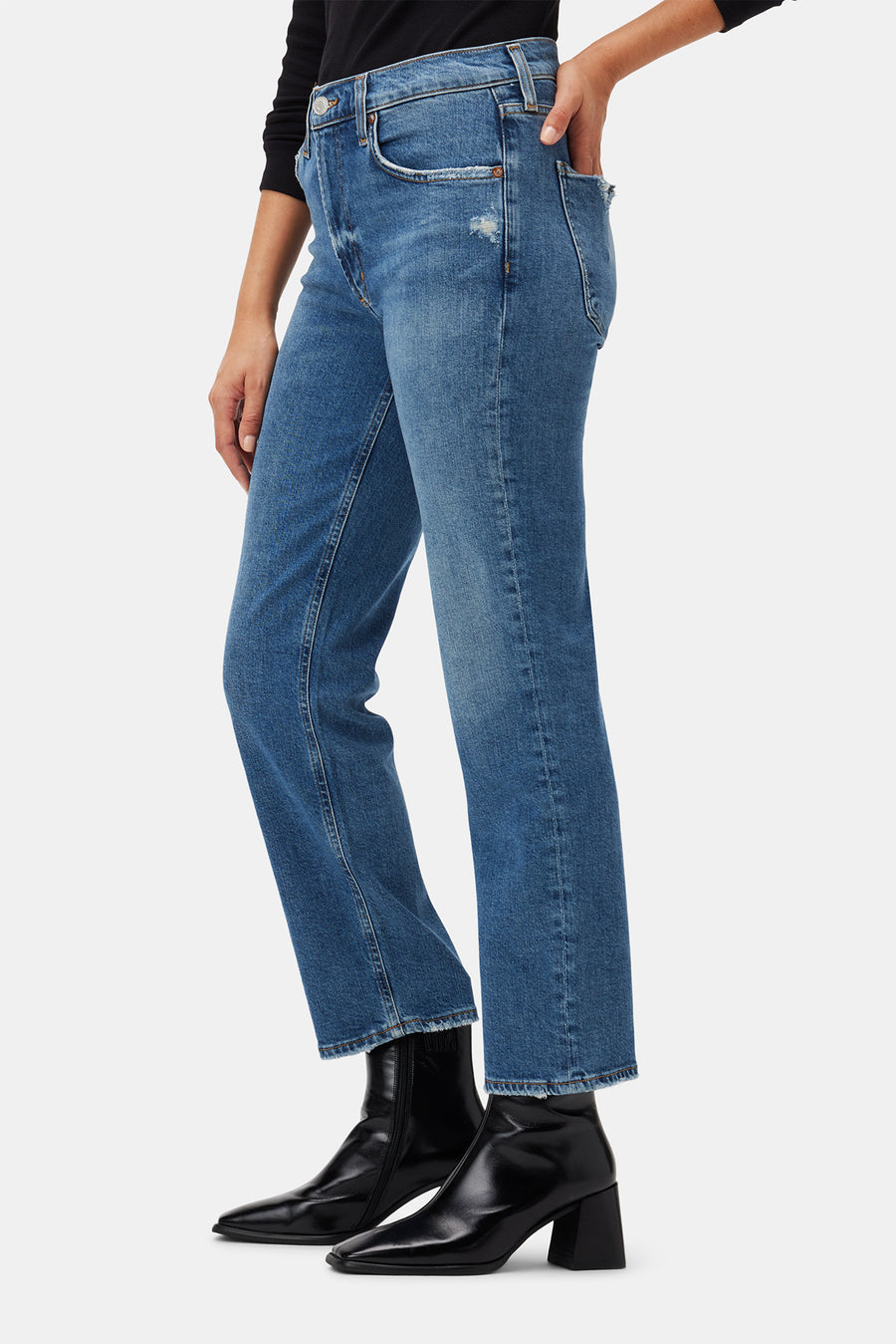 AGOLDE Kye Mid Rise Straight Crop - Notions