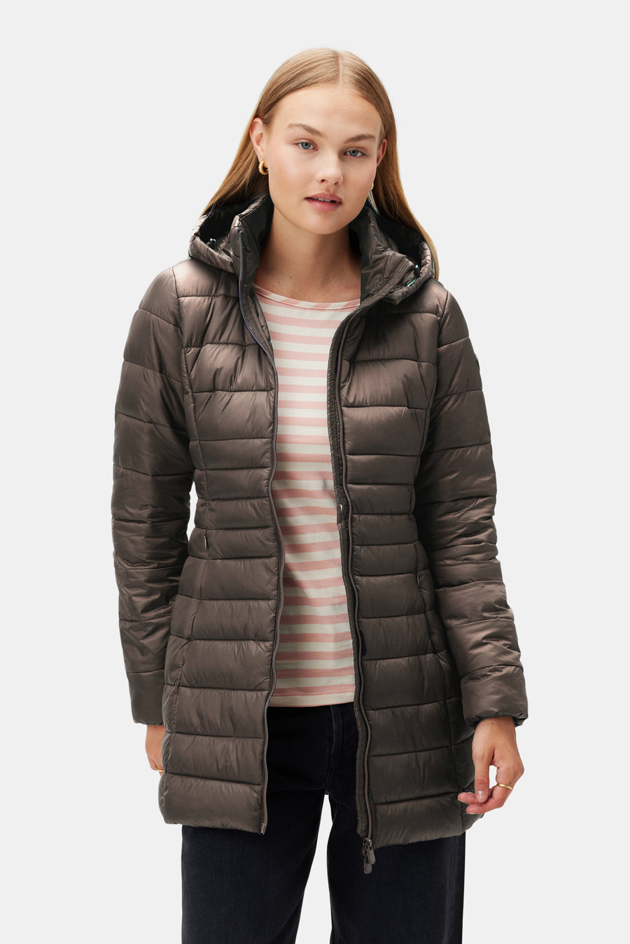 Save the Duck Reese Puffer Jacket - Mud Grey