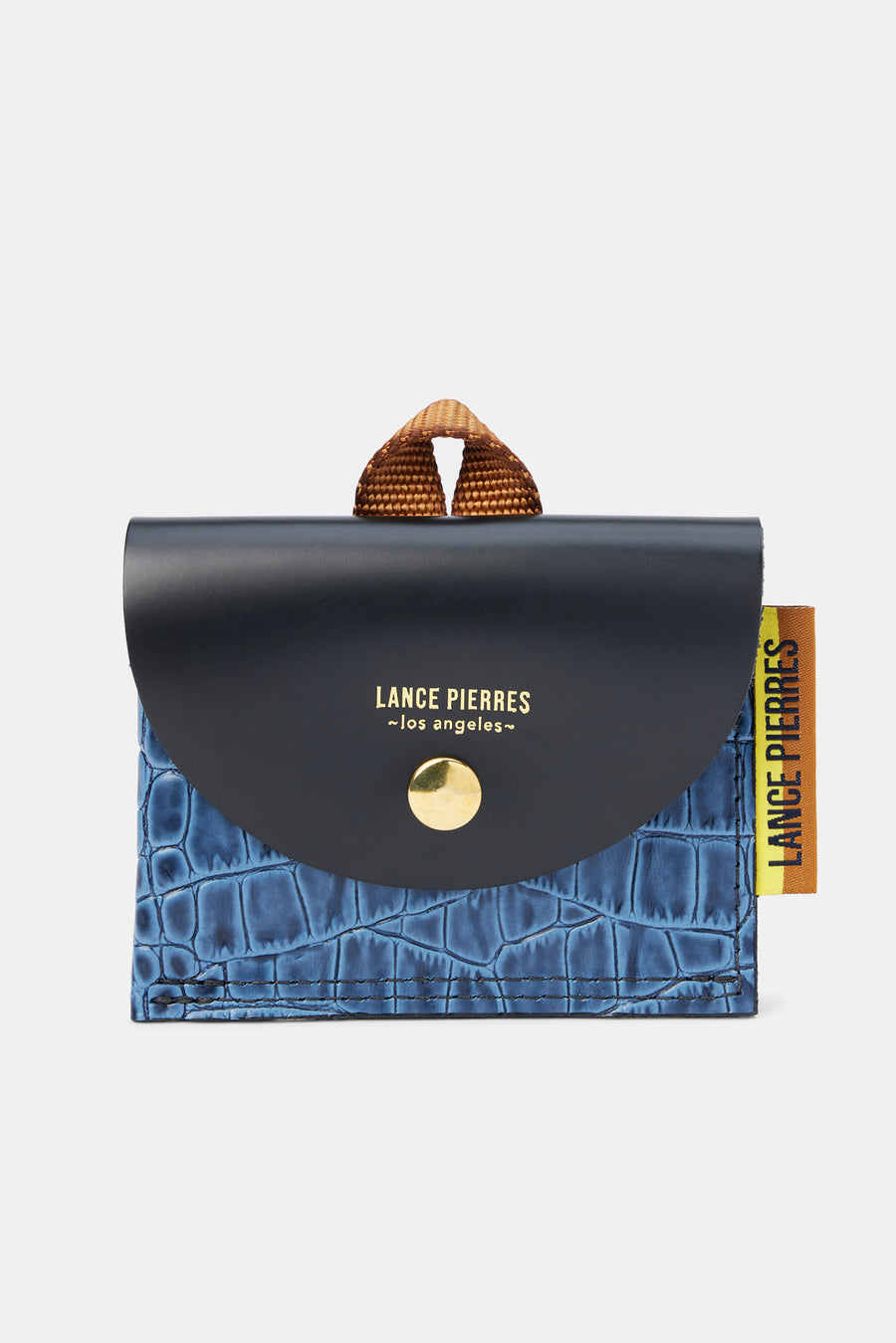 Lance Pierres Envoy 01 Snap Wallet - Denim Croc