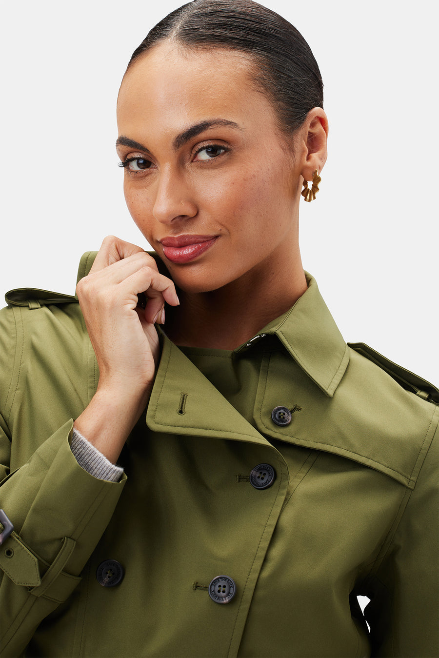 Save the Duck Audrey Raincoat - Dusty Olive
