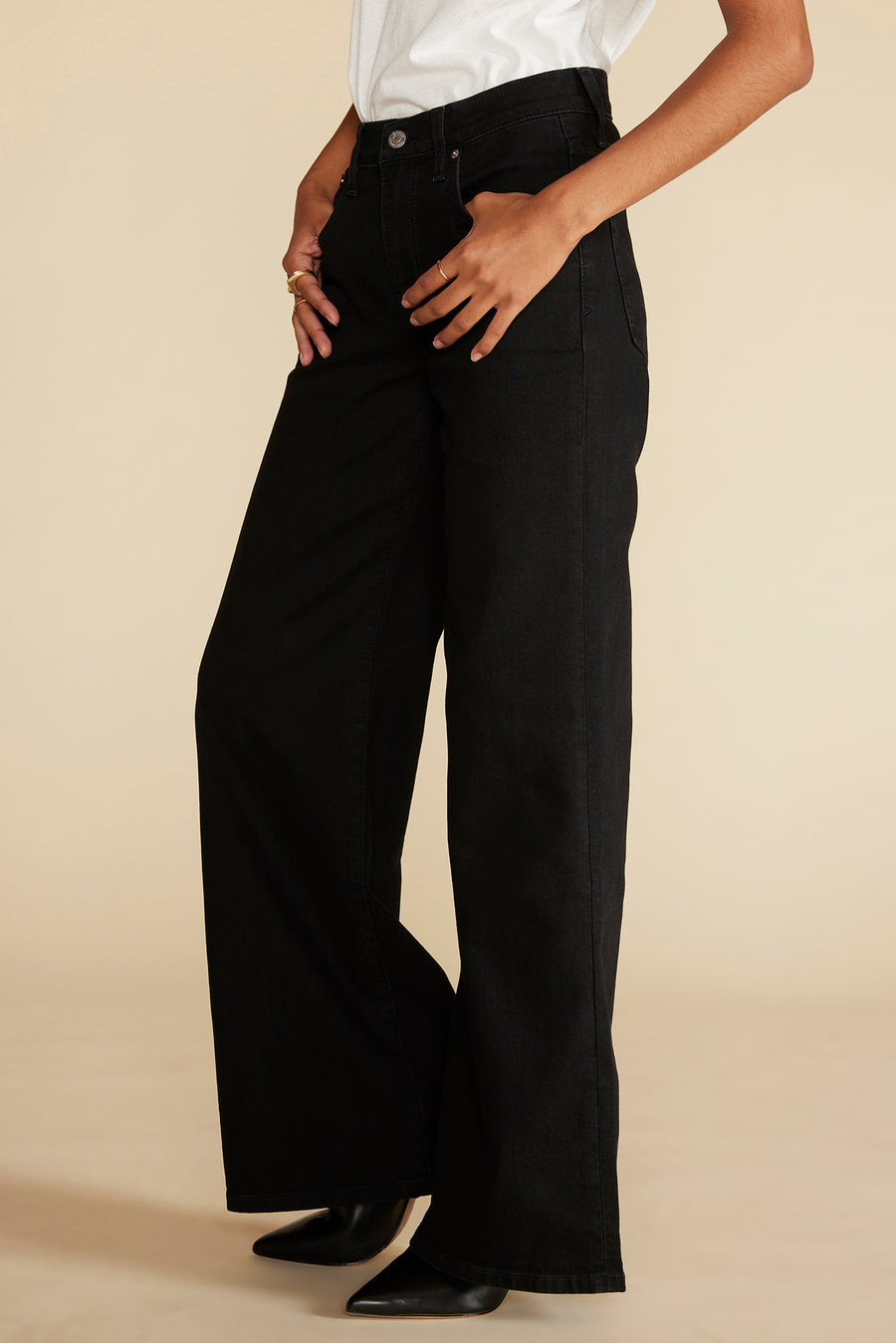 ETICA Romi Wide Leg Jean - Onyx