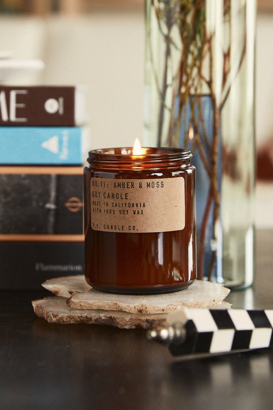 P.F. Candle Co. Standard Soy Candle - Amber & Moss