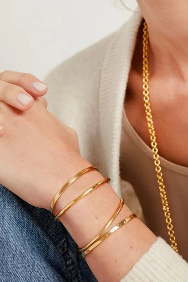 SOKO Delicate Bangle Bracelet Set - Gold