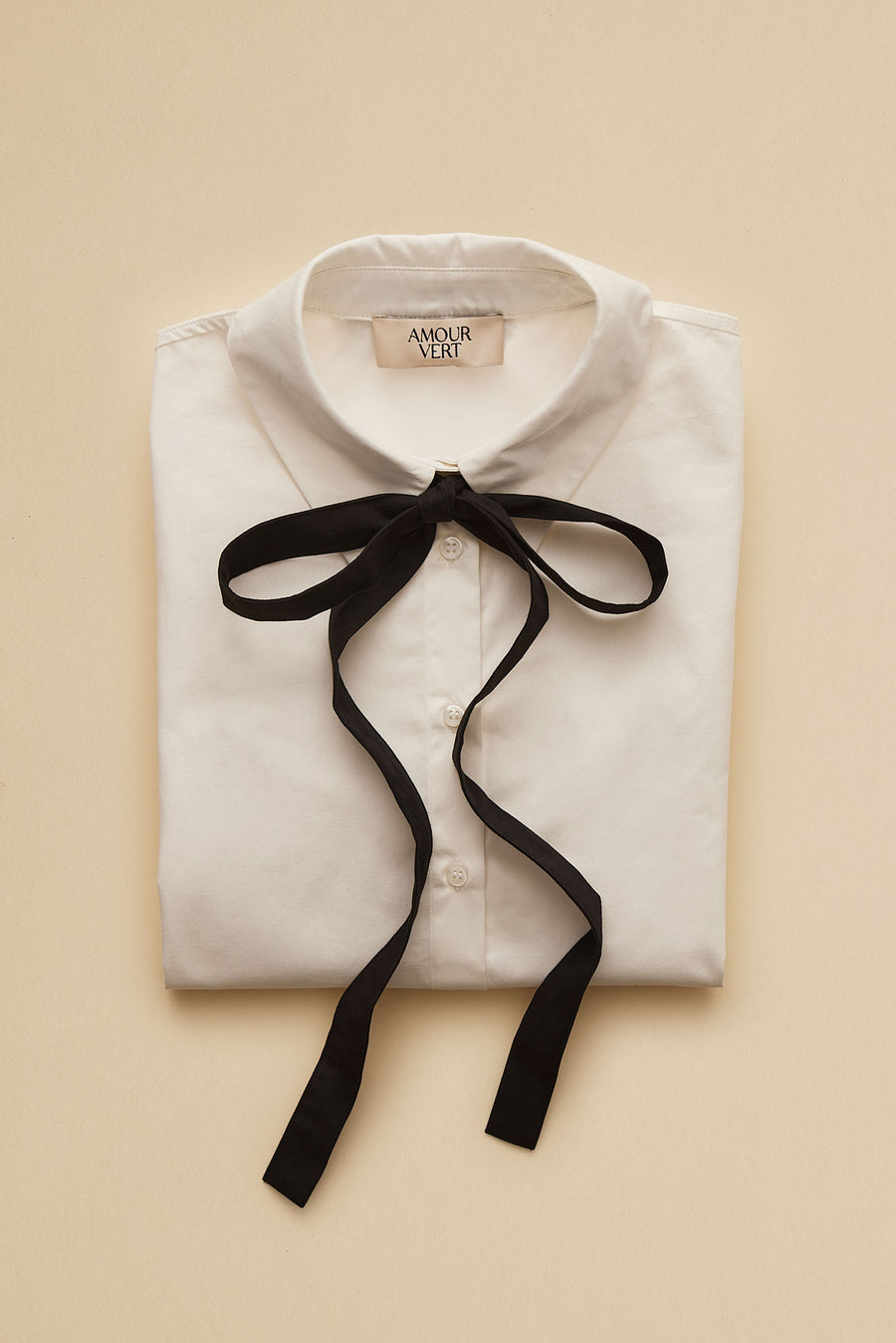 Cottine Cotton Poplin Tie Blouse - White