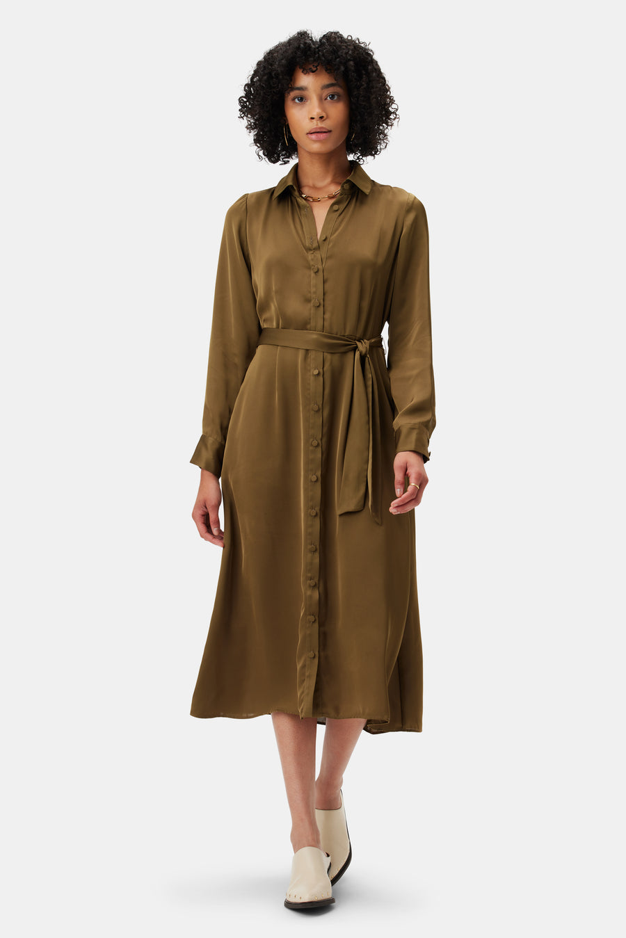 Joyce Dress - Bronzed Olive