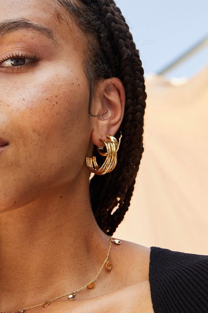 SOKO Nyundo Hoop Earrings - Gold