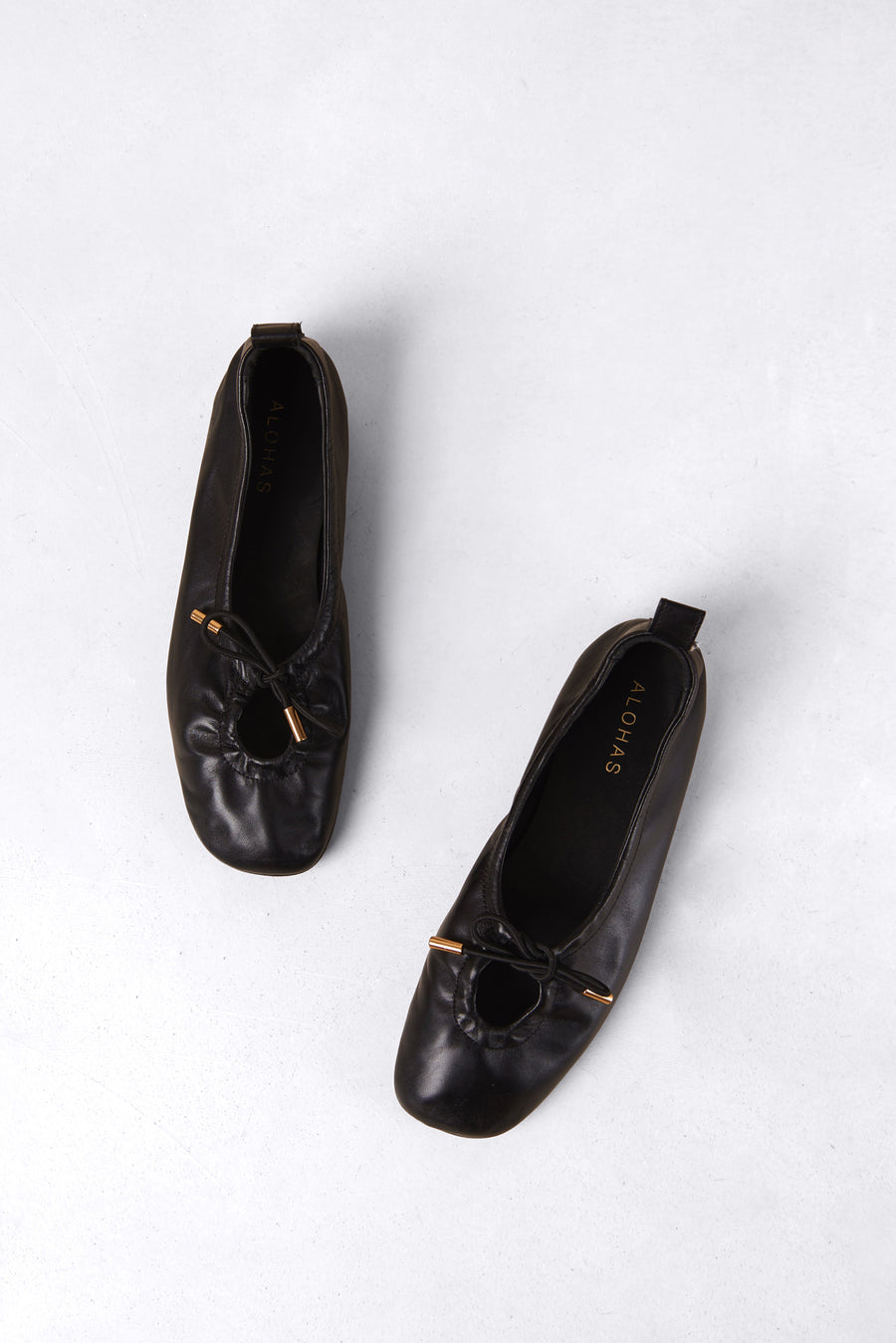 Alohas Rosalind Leather Ballet Flat - Black
