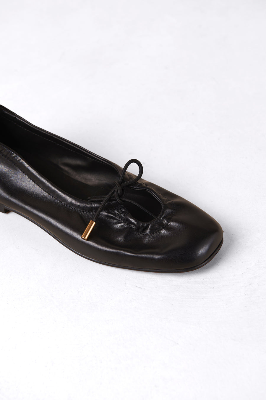 Rosalind Leather Ballet Flat - Black