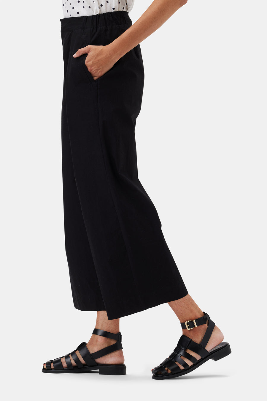 Sammy Organic Cotton Poplin Pant - Black