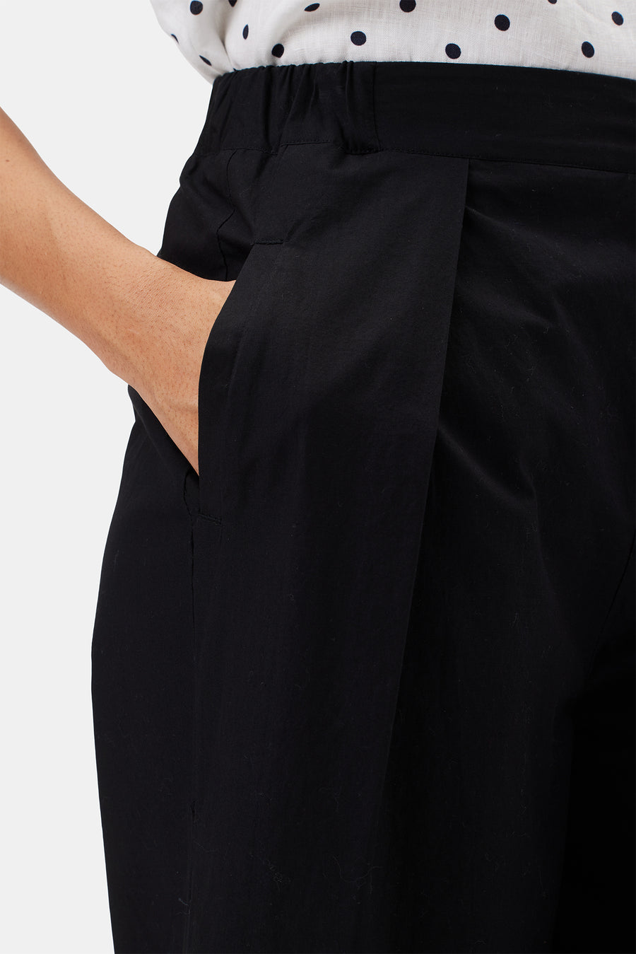 Sammy Organic Cotton Poplin Pant - Black