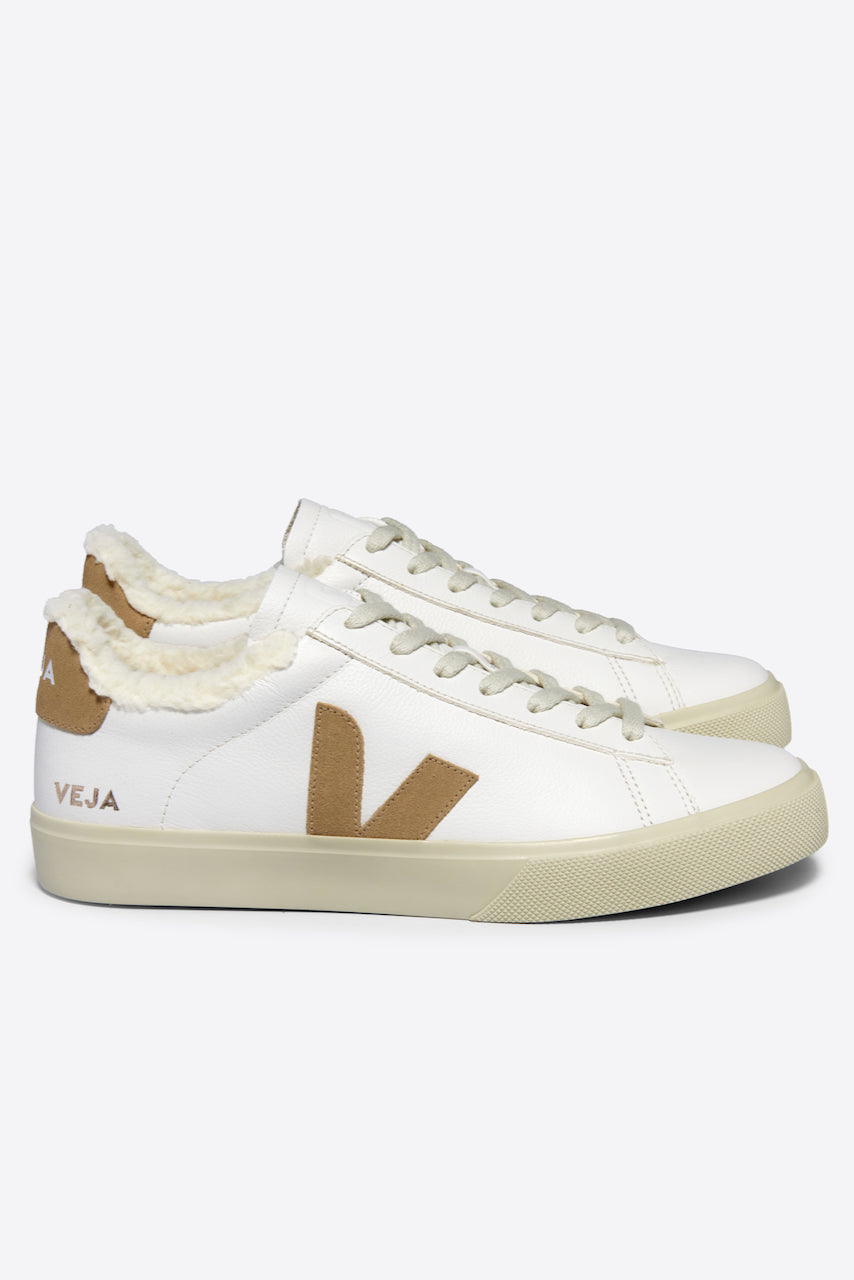 Veja Campo Sherpa Lined Sneaker - Extra White Desert