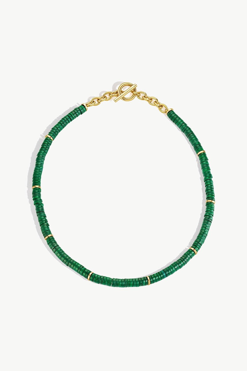 SOKO Karamu Collar Necklace - Green / Gold