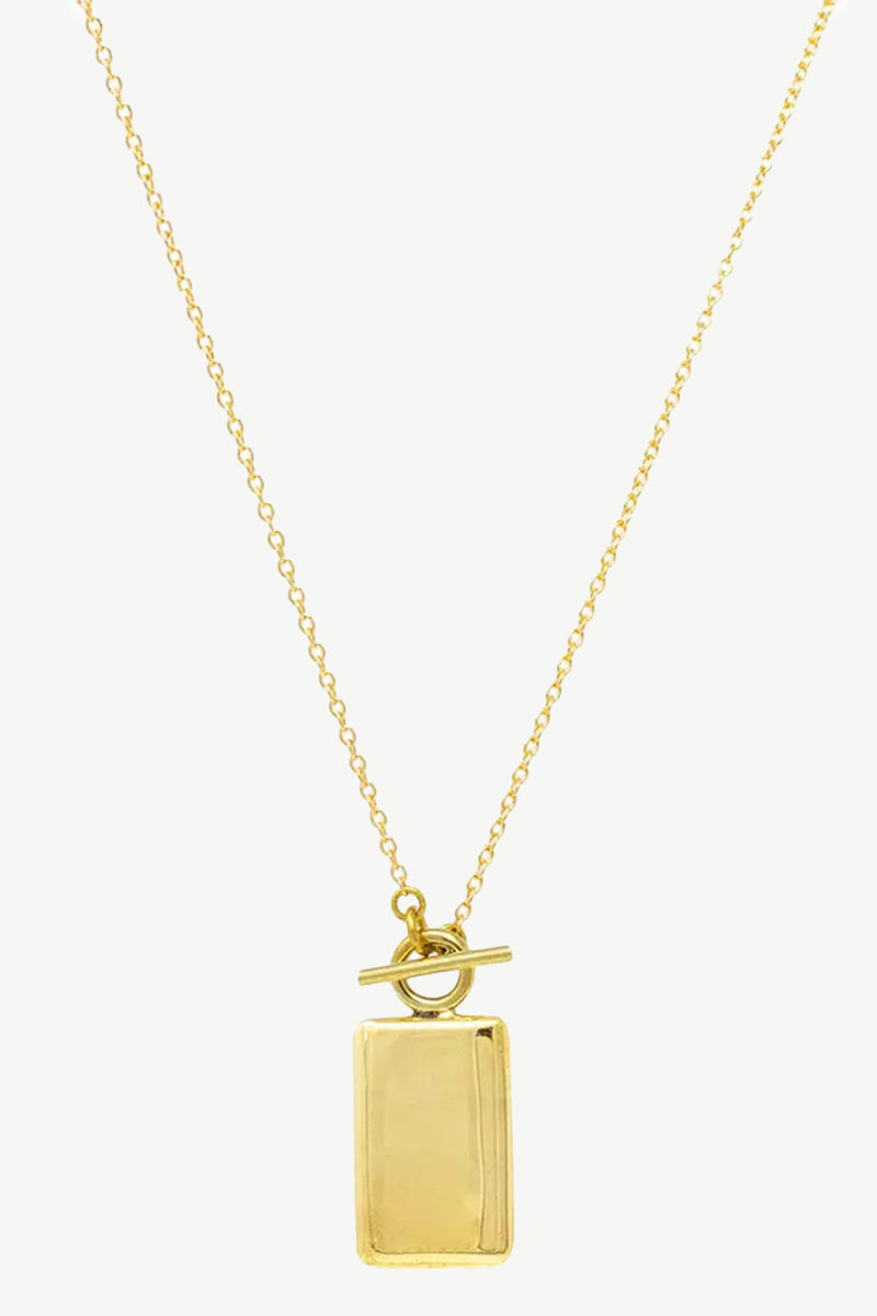SOKO Rectangular Medallion Necklace - Gold
