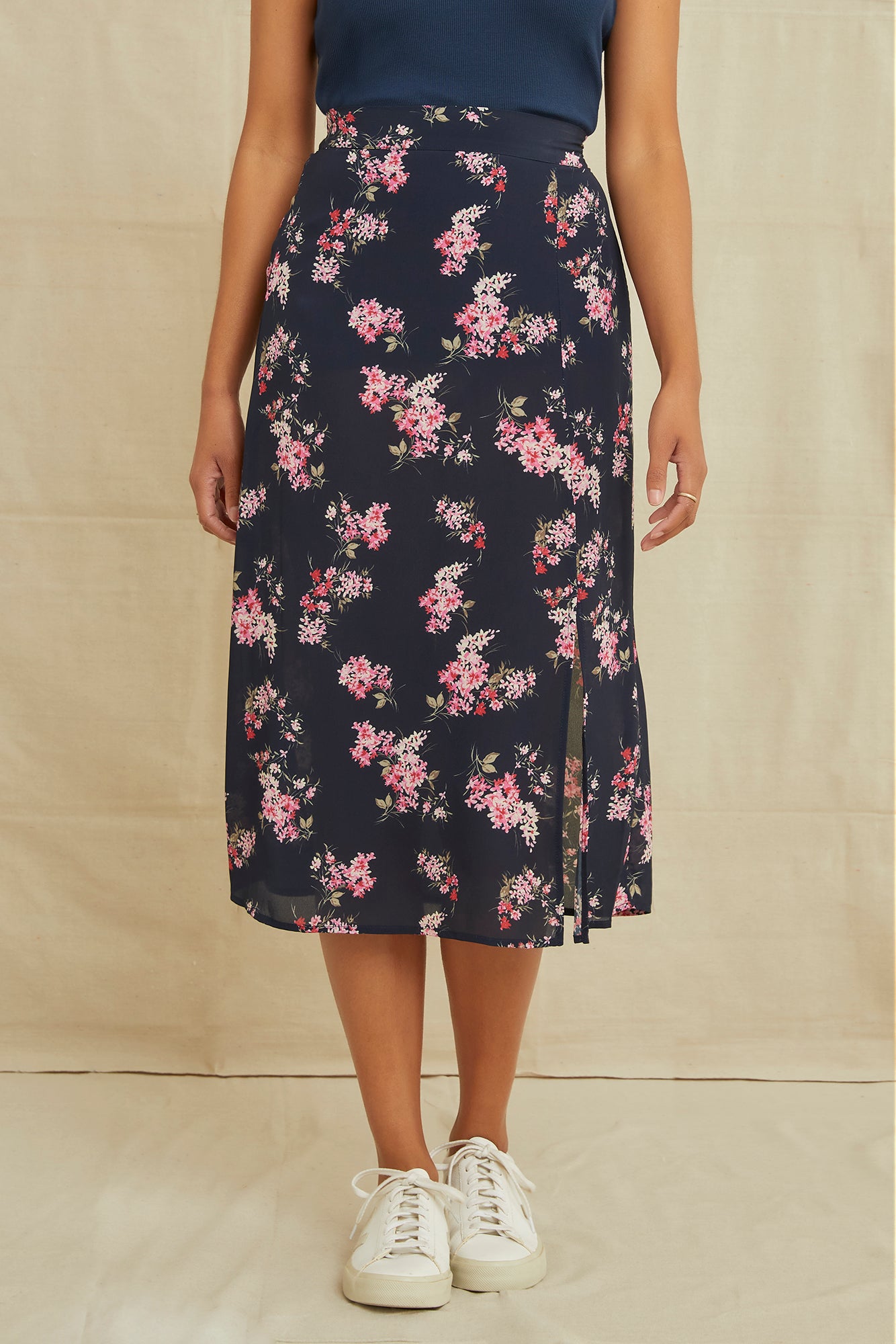 Ollie Midi Skirt - Whitby Floral– Amour Vert