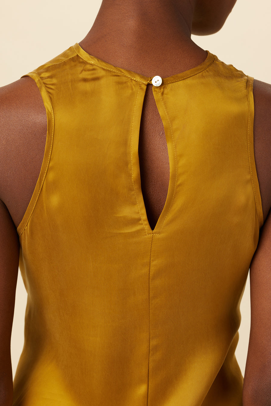 Cortney Cottonseed Cupro Dress - Gold– Amour Vert