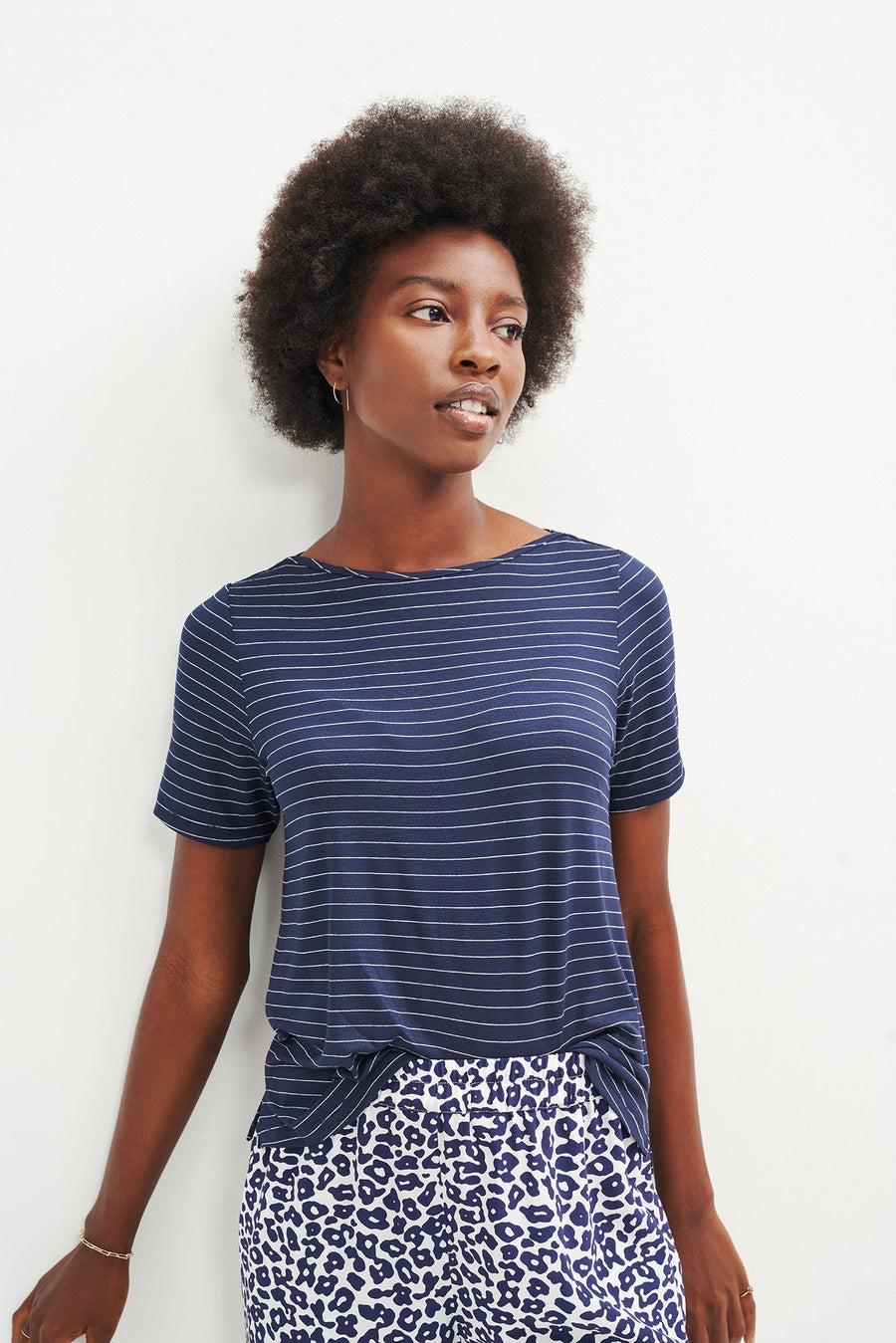 Cecelia Upcycled Tee - Newport Stripe - ReAmour