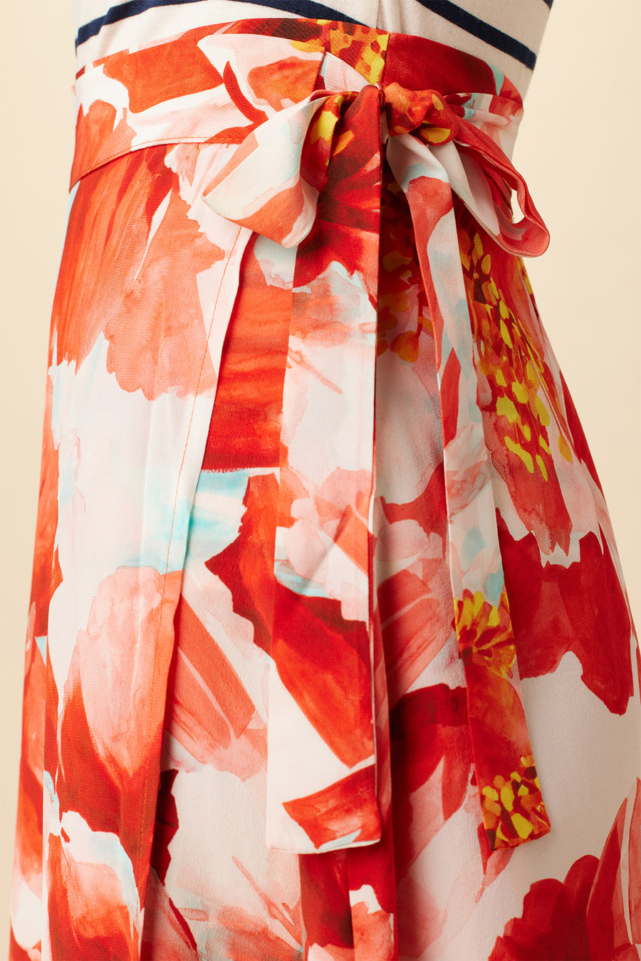 Blaze Washable Silk Wrap Skirt - Begonia