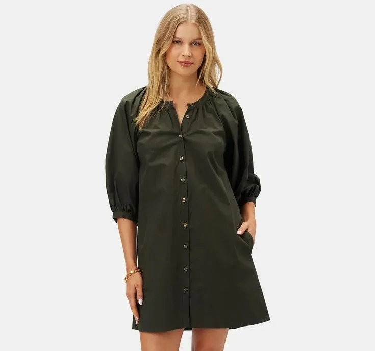 Esther Organic Cotton Poplin Dress