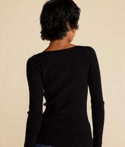 Maelle Square Neck Sweater Dress