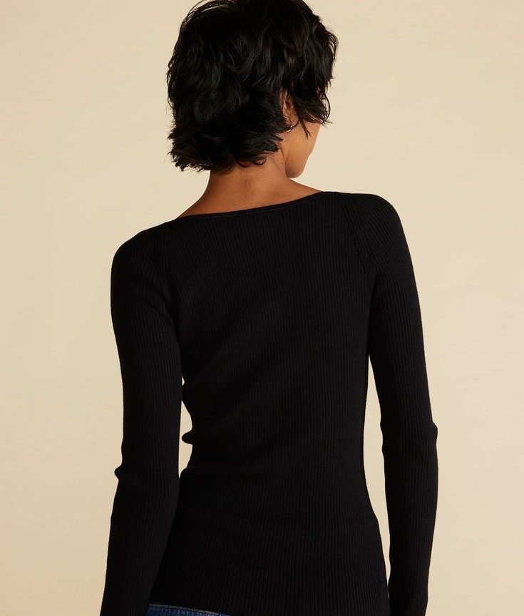 Maelle Square Neck Sweater Dress