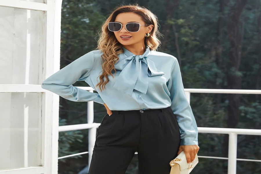 Silk Bow Blouse