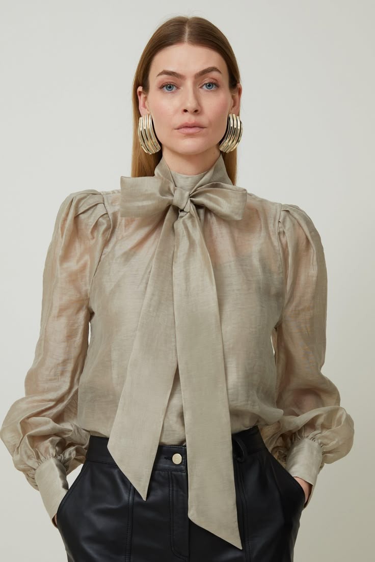 Silk Bow Blouse
