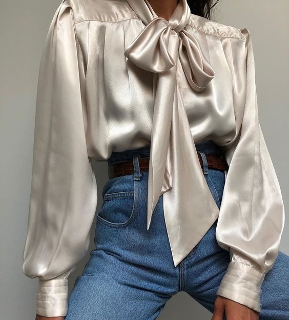 Silk Bow Blouse