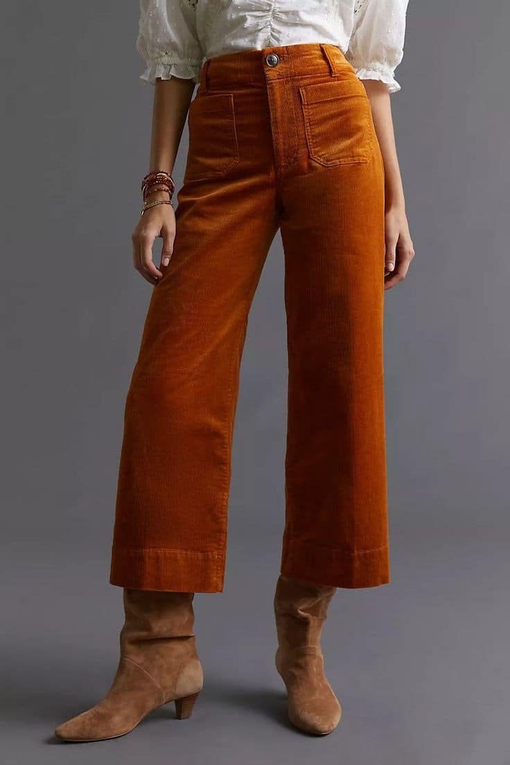 Wide Leg Utility Corduroy Pant
