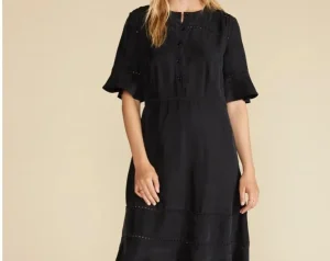 Adaline Embroidered Cupro Dress