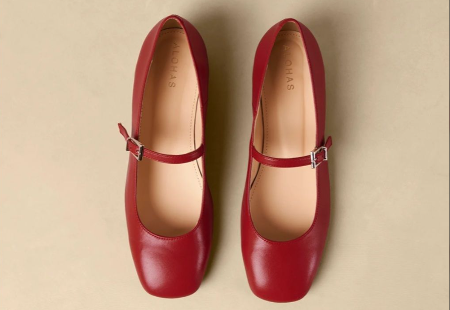Alohas Por Do Sol Leather Ballet Flats