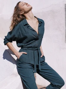 Briar Provence Rib Jumpsuit: Stylish Comfort for Summer Days